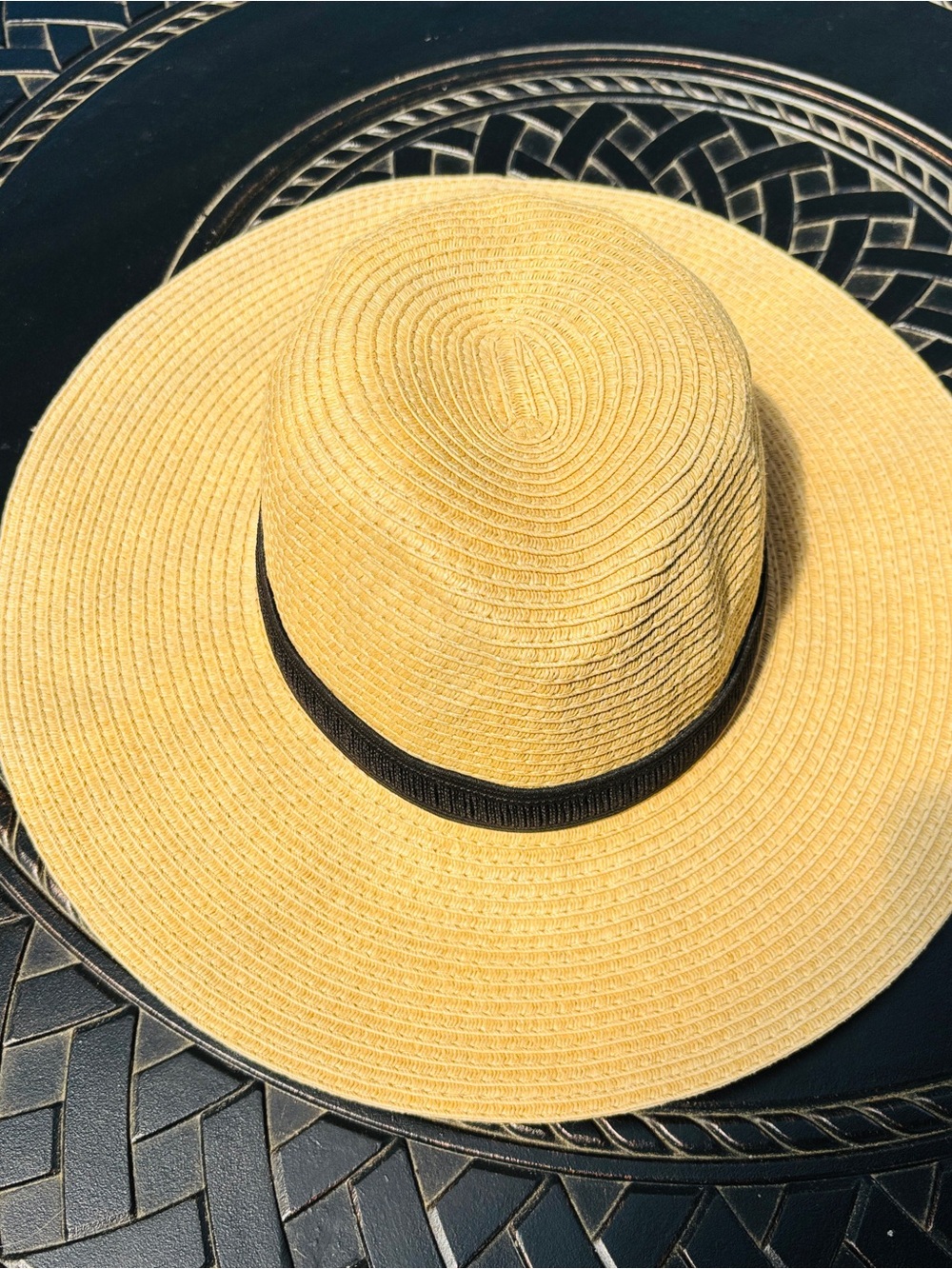 MADEWELL | Wide-Brim Straw Hat with Black Band